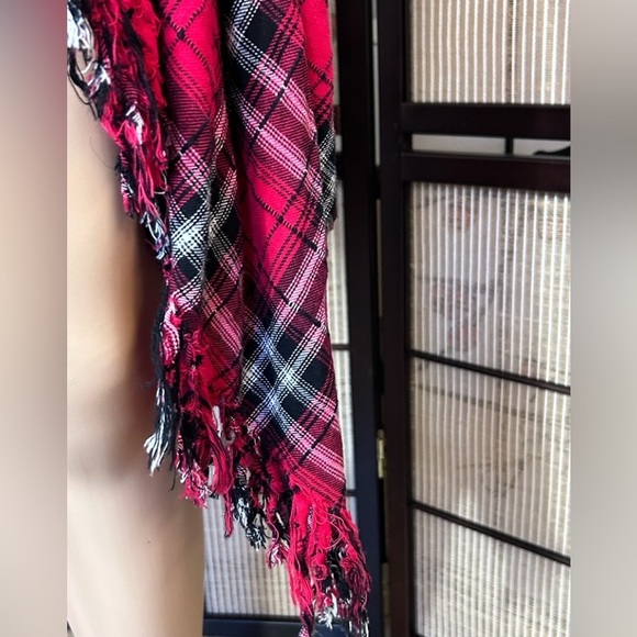 𝅺KRACY Kat Plaid/Fringe Open Cardigan. NWT Size Small. - Picture 7 of 13